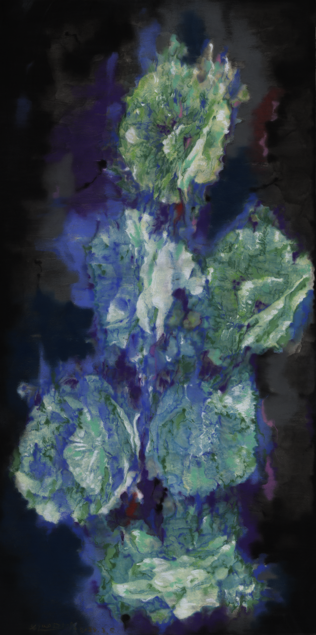 青•惊蜇，综合材料，138×70cm，2024年